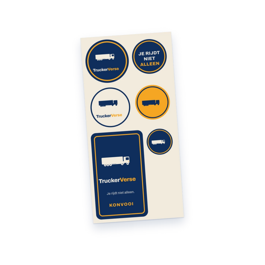 Stickervel met TruckerVerse-stickers